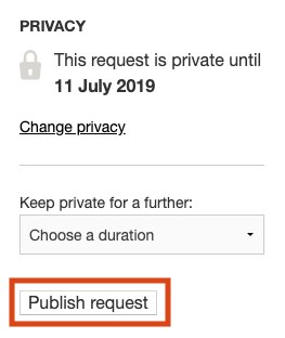 Publish a request